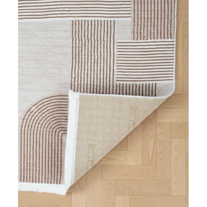 Yağmurser Lüx Yumuşak Dokulu Kaymaz Taban Halı Yolluk 3063 Vizon