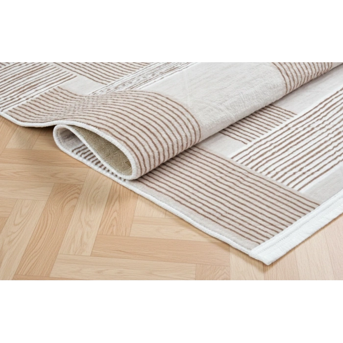 Yağmurser Lüx Yumuşak Dokulu Kaymaz Taban Halı Yolluk 3063 Vizon