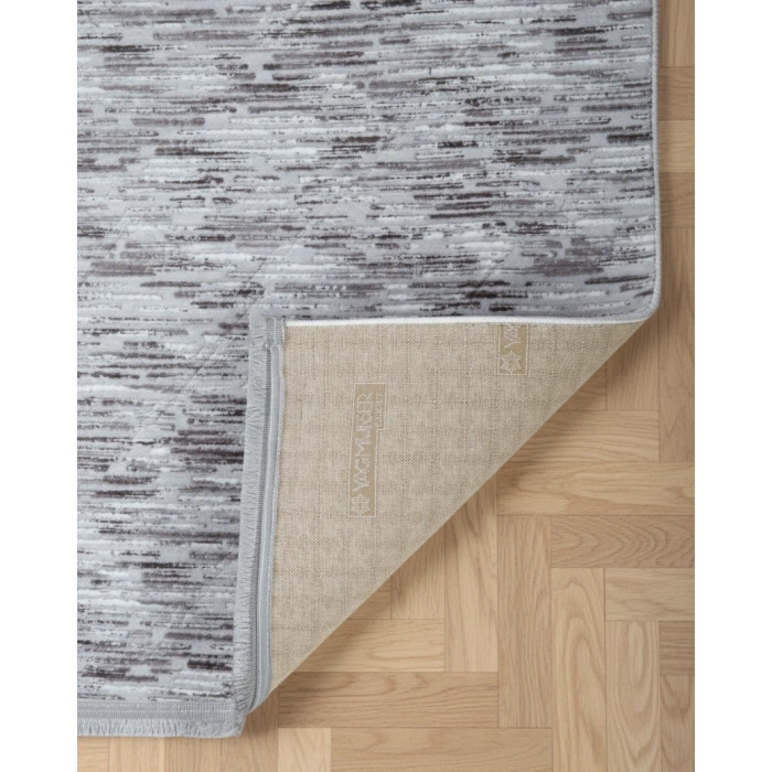 Yağmurser Lüx Yumuşak Dokulu Kaymaz Taban Halı Yolluk 3015 Gri