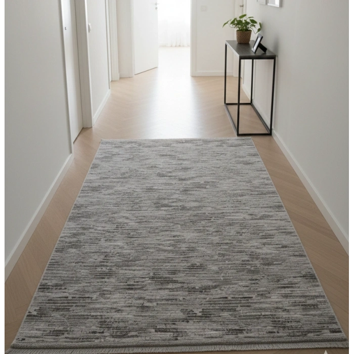 Yağmurser Lüx Yumuşak Dokulu Kaymaz Taban Halı Yolluk 3015 Gri