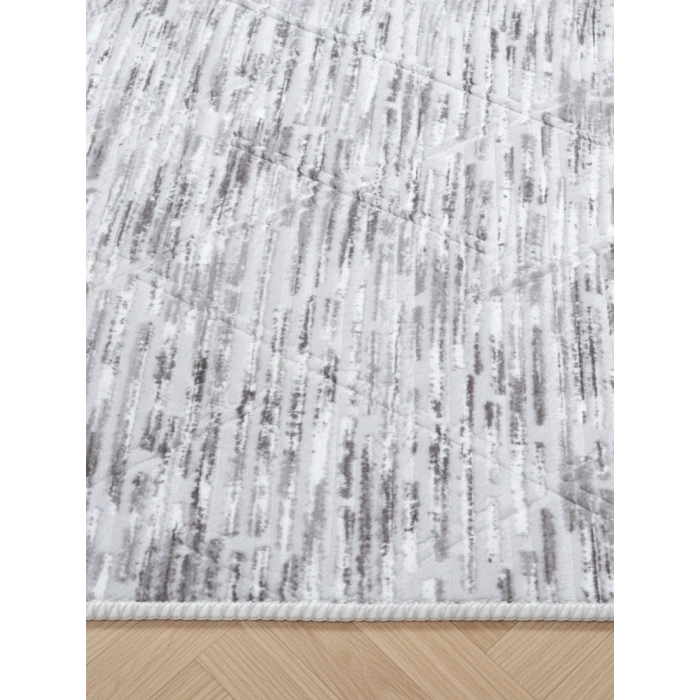 Yağmurser Lüx Yumuşak Dokulu Kaymaz Taban Halı Yolluk 3015 Gri