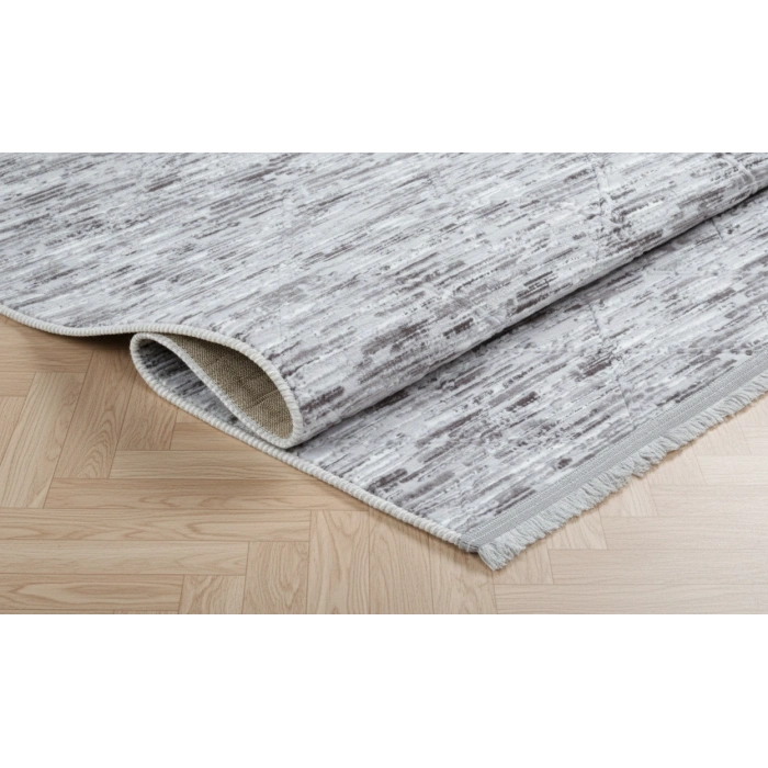 Yağmurser Lüx Yumuşak Dokulu Kaymaz Taban Halı Yolluk 3015 Gri