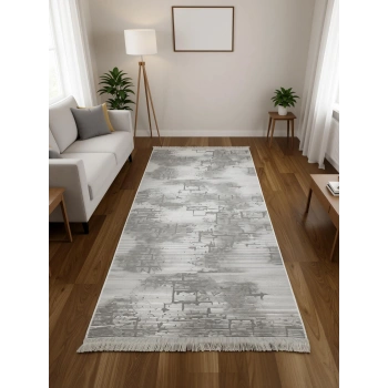 Bademli Halı Şönil Dokuma Taban Dekoratif Halı 1040 Vizon