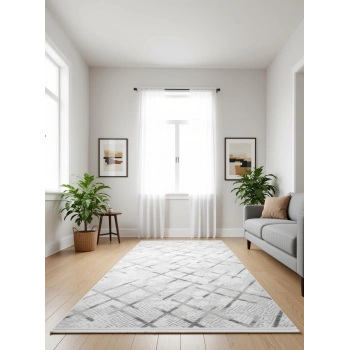 Yağmurser Ekselans Yumuşak Dokulu Kaymaz Taban Halı Yolluk 3047 Gri