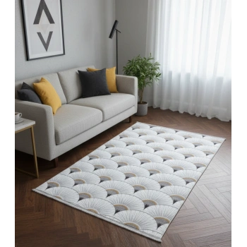 Yağmurser Lüx Yumuşak Dokulu Kaymaz Taban Halı Yolluk 3062 Gri