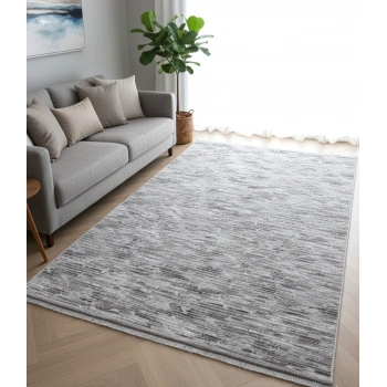 Yağmurser Lüx Yumuşak Dokulu Kaymaz Taban Halı Yolluk 3015 Gri