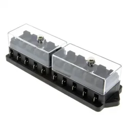 12 Kanallı Bıçak Sigorta Kutusu - Şeffaf Kapaklı | 12V 24V