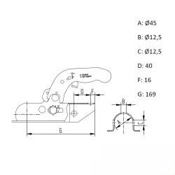 45 mm Yuvarlak 2000 kg Boru Tip Kaplin K20-B