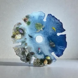 6LI Şarap Kadehi Tutucu(Kaplumbağalı Deniz Temalı)