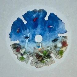 6LI Şarap Kadehi Tutucu(Ördekli Deniz Temalı)