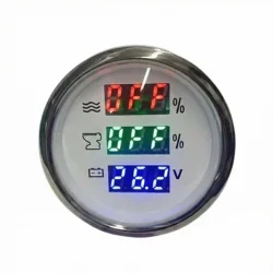 Karavan Temiz, Pis Su ve Voltaj Göstergesi 12/24V Beyaz