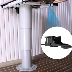 Suga 360° Döner Zemine Vidalanabilir Yükseklik Ayarlı Teleskopik Masa Ayağı