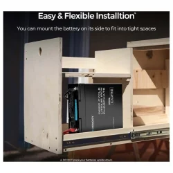 Renogy 12V 100Ah Core Mini Lityum Akü - Ultra Kompakt LiFePO4