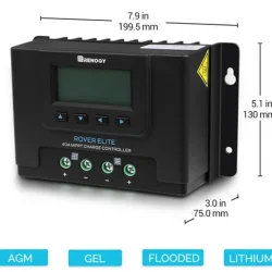 Renogy Rover Elite 40A MPPT Solar Şarj Kontrol Cihazı - 12V/24V