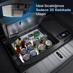 Acopower T35 12/24Volt 33Litre Tesla Model Y ile Uyumlu Kompresörlü Outdoor Oto Buzdolabı
