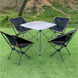 Alüminyum Büyük Masa + 4 Pratik Sandalye Set