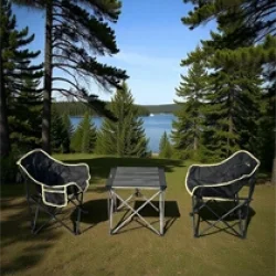 Alüminyum Küçük Masa + 2 Fırat Sandalye Set