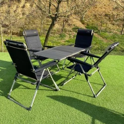 Alüminyum Xxl Masa + 4 Lüx Sandalye Set