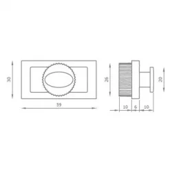 Baldacci Parlak Krom Bas Çek Kilit - V1445