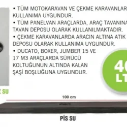 Karavan Su Deposu 40 Lt Beyaz