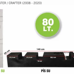 Karavan Su Deposu 80 Litre Beyaz