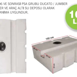 Karavan Su Deposu 165 Lt Beyaz