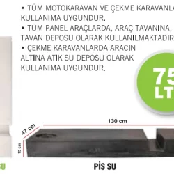 Karavan Su Deposu 75 Lt Beyaz