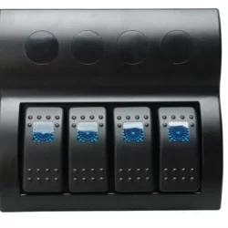 Bfy 4lü Switch Panel,Mavi Işıklı ve Otomatik Sigortalı