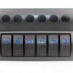 Bfy 6lı Switch Panel,Mavi Işıklı ve Otomatik Sigortalı