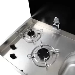 Cam Kapaklı İkili Gömme Ocaklı Evye – FSM 3455