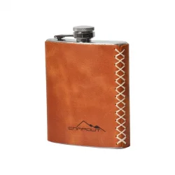 CAMPOUT DERİ CEP MATARASI KROM