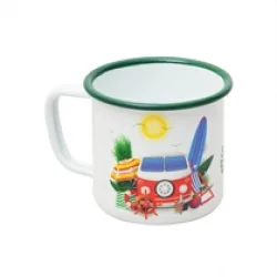 Campout Emaye Kupa Beyaz Karavan