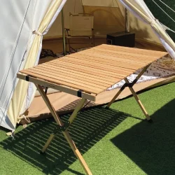 Campout Katlanır Ahşap Kamp Masası