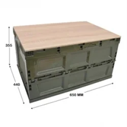 Campout Katlanır Kasa Ahşap Tablalı