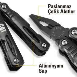 CAT DA980021 13 IN 1 Çok Fonksiyonlu Siyah Oksit Kaplamalı Profesyonel Pense Seti