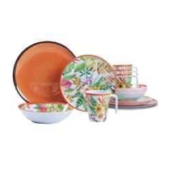 Çiçek Figürlü Melamin Tabak Seti