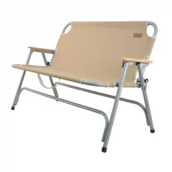 ÇİFT KİŞİLİK KAMP SANDALYESİ KREM