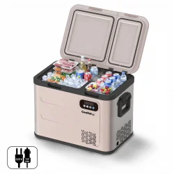 Coolist CLK50D 12/24V/220Volt 49 Litre Çift Bölmeli Outdoor Kompresörlü Bluetooth Bağlantılı Oto Buzdolabı
