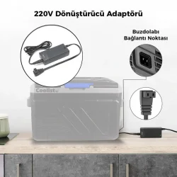 Coolist CLTACDC Kompresörlü Araç Buzdolapları İçin 220Volt/12Volt 6,0Ah Dönüştürücü Adaptör