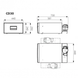 DOMETIC CD30 31Lt 12V-24V Çekmece Tipi Marin-Karavan Buzdolabı ( Siyah )
