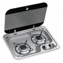 Dometic HBG2335 Cramer İki Gözlü Cam Kapaklı Gazlı Ocak (Çakmaklıksız)