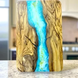 Epoksi Kesme ve Sunum Tahtası Buzul Çatlağı