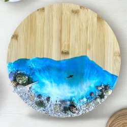 Epoksi Kesme ve Sunum Tahtası Kumsal Esintisi