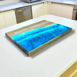 Epoksi Kesme ve Sunum Tahtası Okyanusla Birlikte