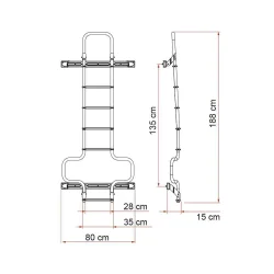 Fiamma Deluxe DJ Ducato Jumper – Boxer Sabit 6 Adımlı Merdiven