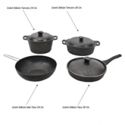 Granit Döküm Tencere Tava Set