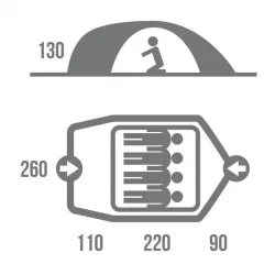 Husky Baron Yeşil 4 Kişilik Çadır