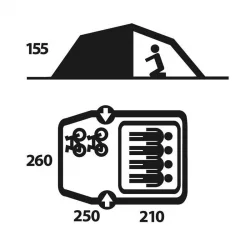 Husky Bromer Yeşil 4 Kişilik Çadır
