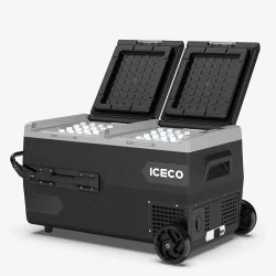 ICECO K95D 12/24Volt 95Lt Akülü/Kablolu/ Çift Bölmeli Kompresörlü Outdoor Oto Buzdolabı/Dondurucu (Akü Dahil Değildir)