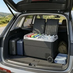 ICECO MCD75D 12/24Volt 75 Litre Kompresörlü Çift Bölmeli Tekerlekli Outdoor Oto Buzdolabı/Dondurucu